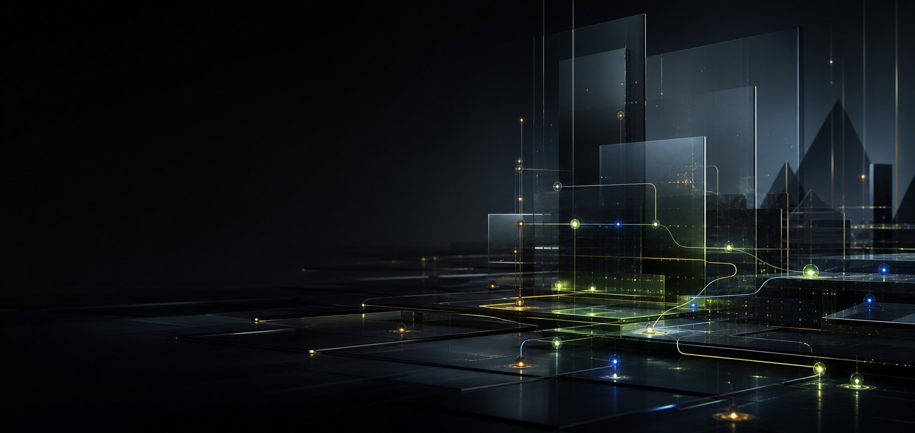 Abstract network of connected private digital services